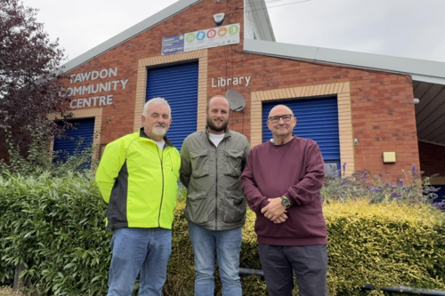 Fawdon and West Gosforth Councillors standing outside community centre Fawdon and West Gosforth Councillors standing outside community centre