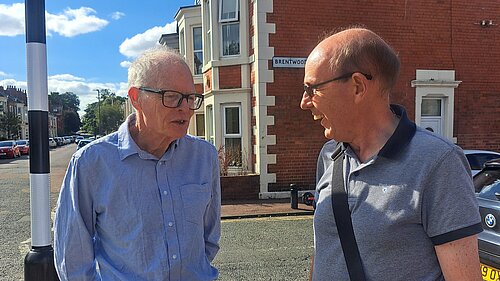 Gerry and Peter chatting