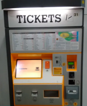 Metro ticket machine