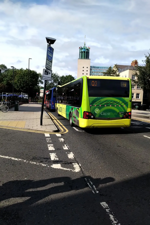 John Dobson St, Newcastle, bus lane