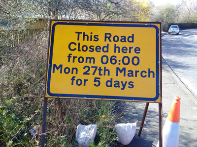 Salters Bridge closure 2