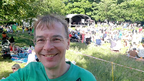 Mark and the Heaton Festival Stage