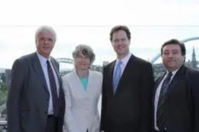 Nick Clegg with Newcastle Liberal Democrats